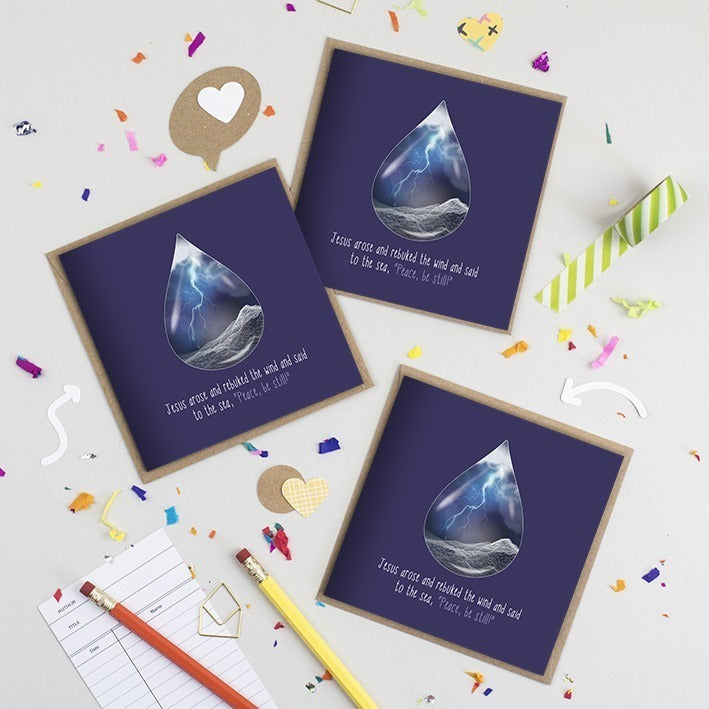 Storm In A Teardrop - Christian Cards - Multipack of 3 image 0