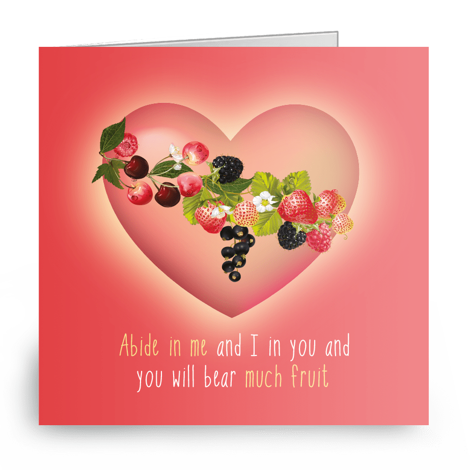 Abide In Him Christian encouragement card John 15:5