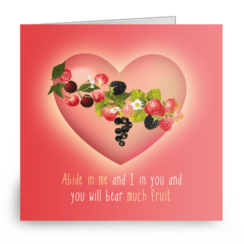 Abide In Him Christian encouragement card John 15:5