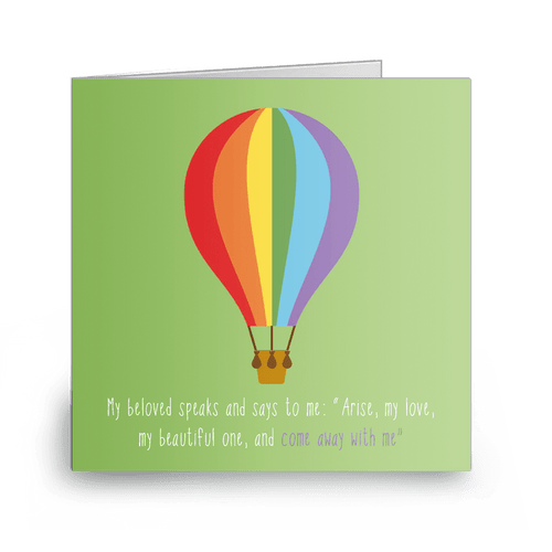 Come Away With Me Christian encouragement card front view