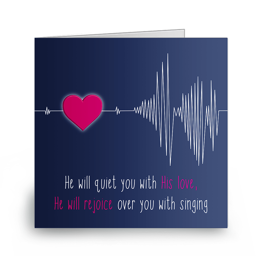 The Father’s Song Christian encouragement card Zephaniah 3:17