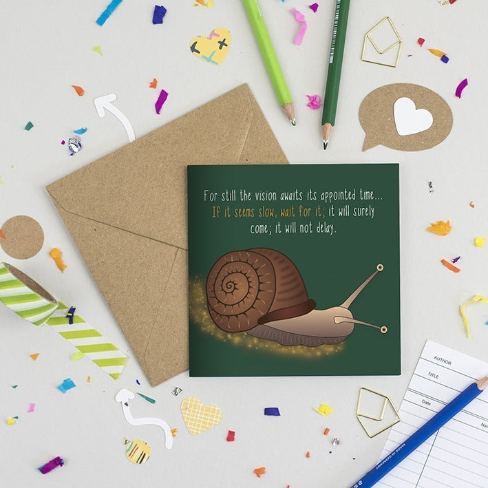 Trail of Glory Christian encouragement card front view